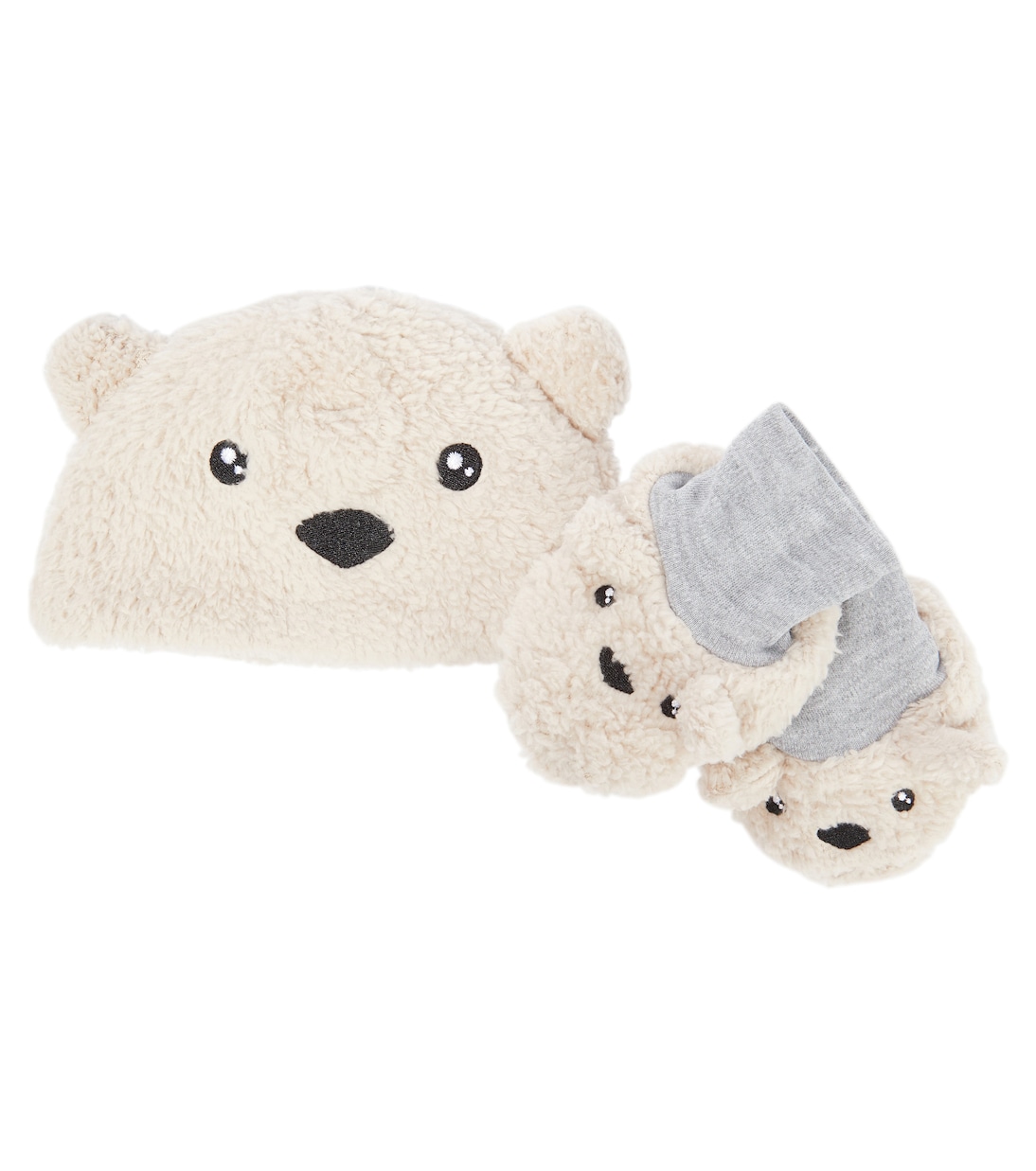 Bebé - set de gorro y zapatos de borrego sintético | Monnalisa
