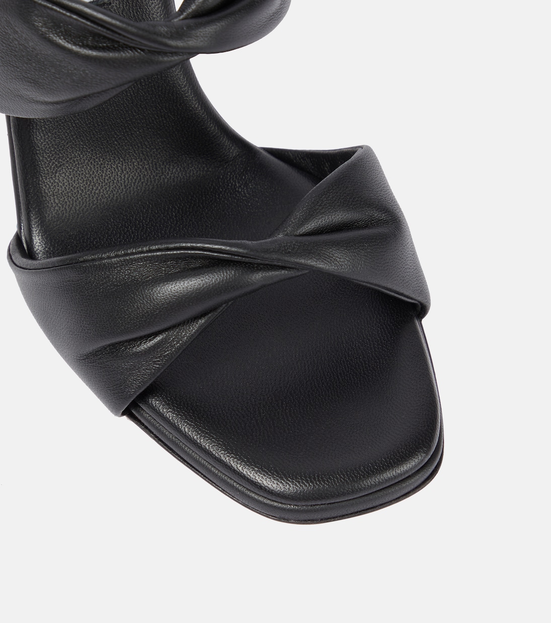 Twist leather sandals in black - Aquazzura | Mytheresa