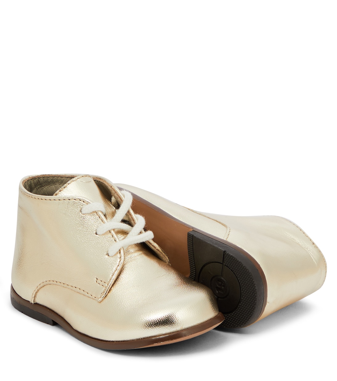 Metallic leather boots | Bonpoint