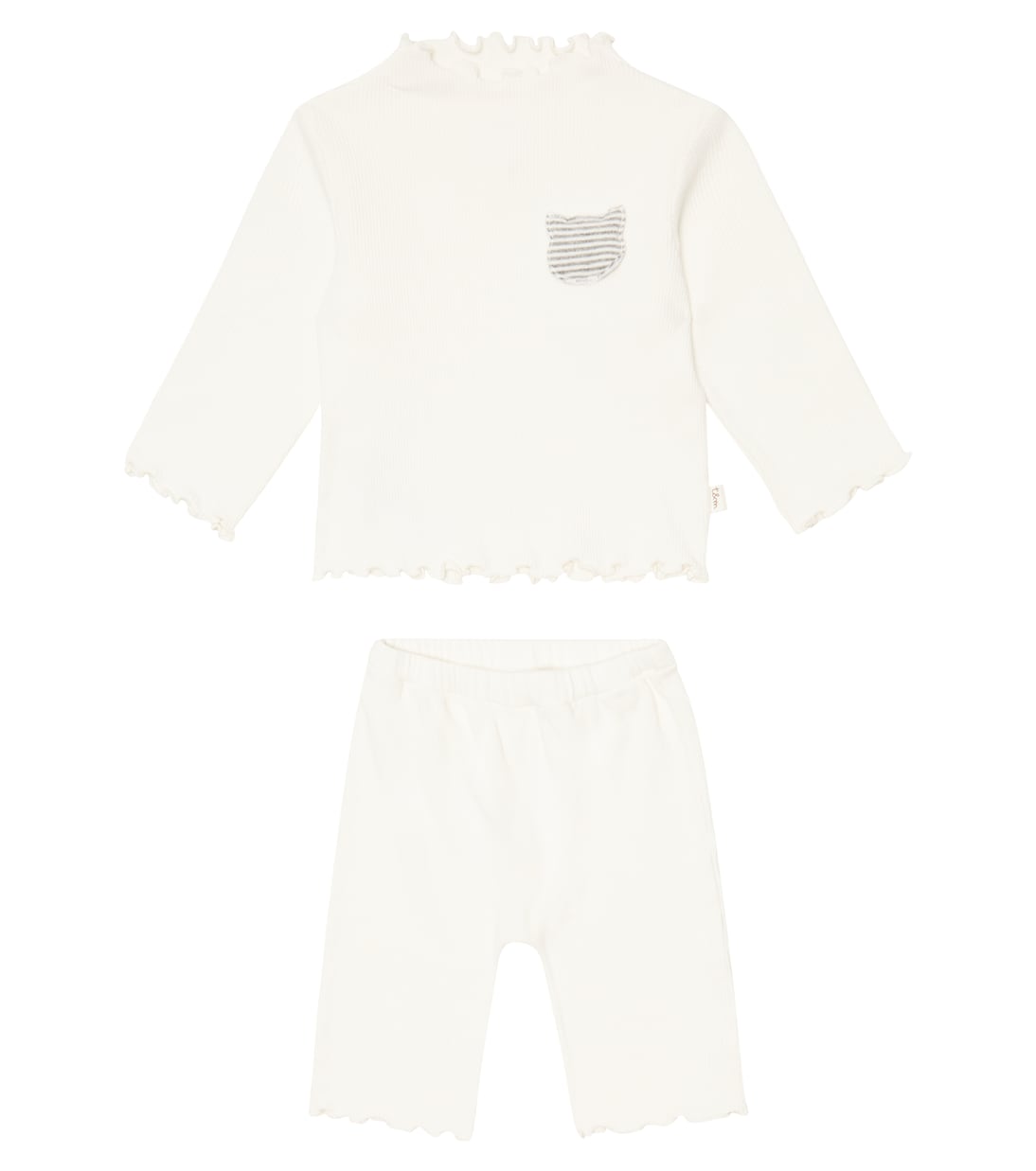 Baby set of ribbed-knit jersey top and shorts | Il Gufo