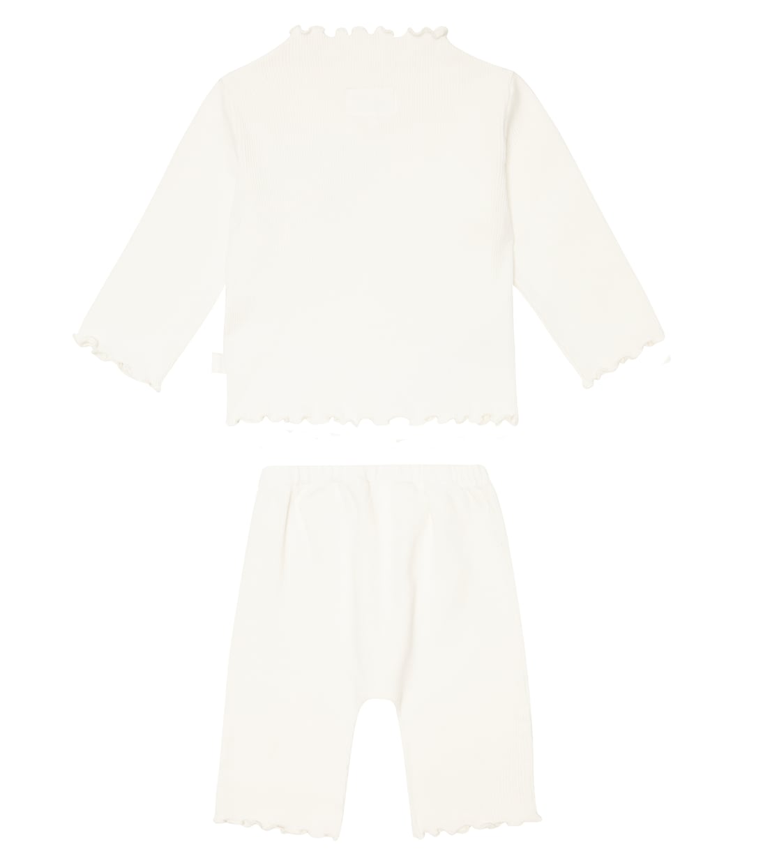 Baby set of ribbed-knit jersey top and shorts | Il Gufo