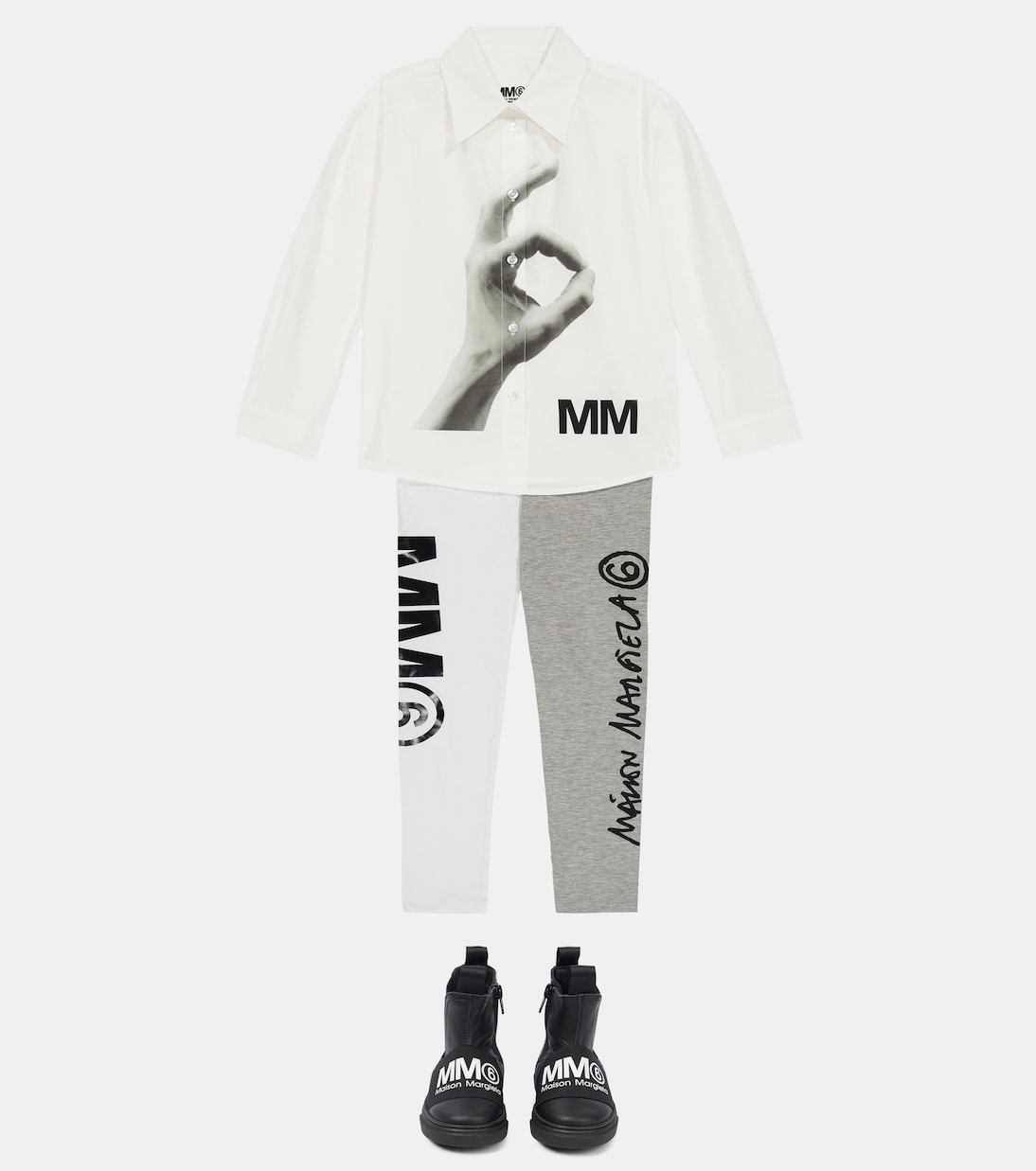 Bedrucktes Hemd aus Baumwolle | MM6 Maison Margiela Kids