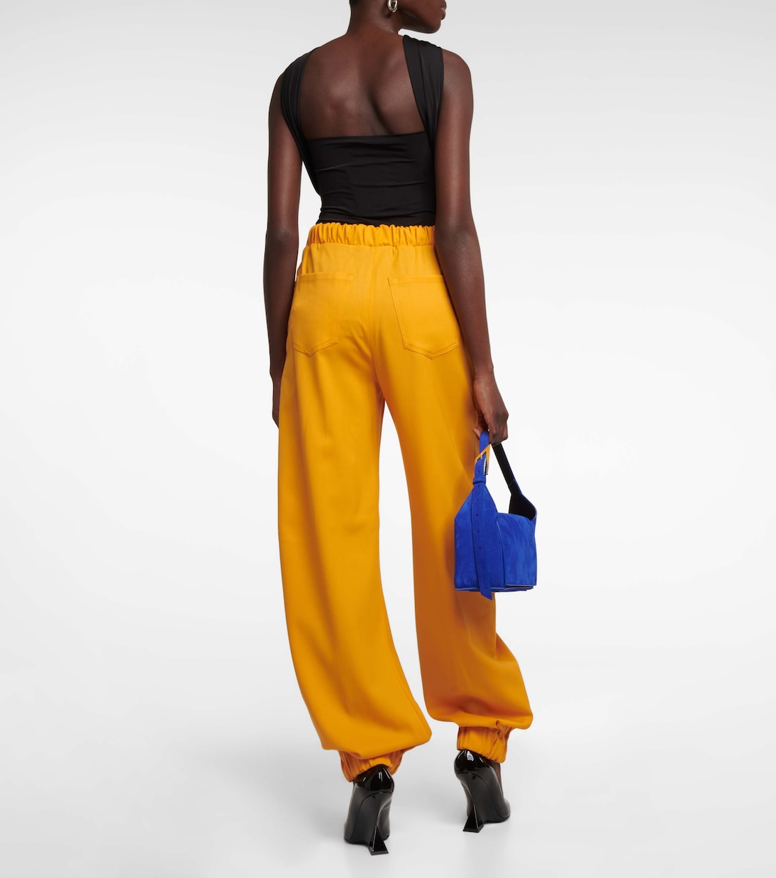 Rey high-rise wool gabardine pants | The Attico