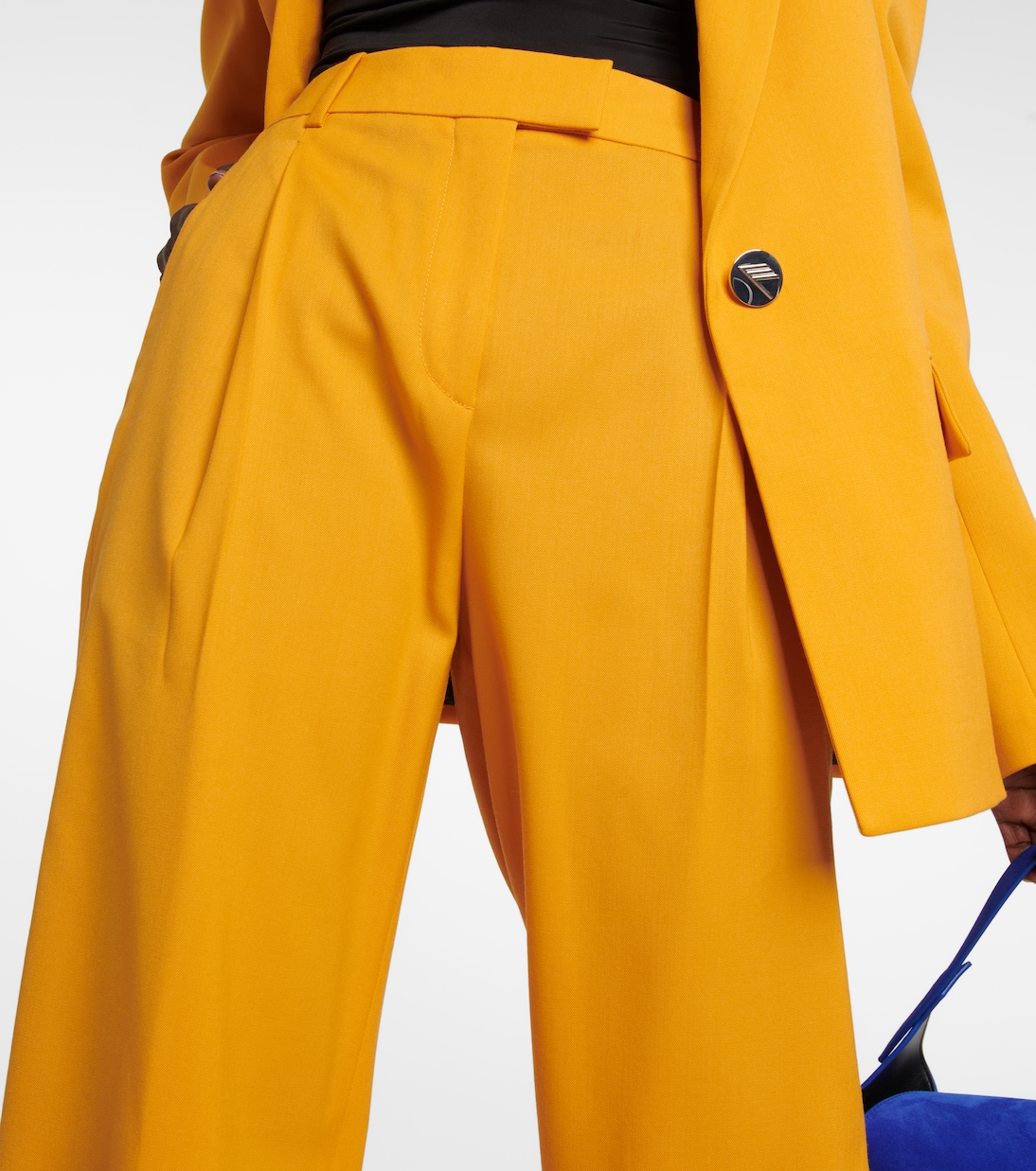 Rey high-rise wool gabardine pants | The Attico