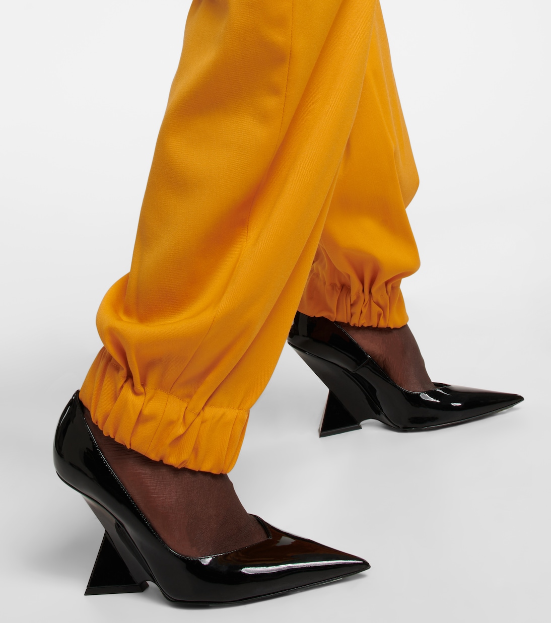 Rey high-rise wool gabardine pants | The Attico