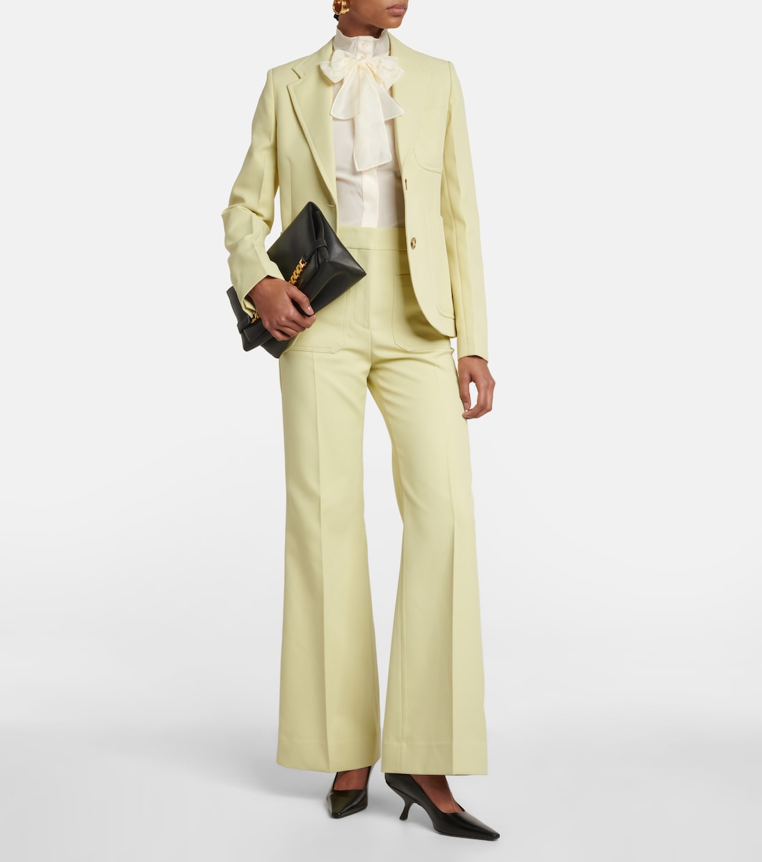 Single-breasted gabardine blazer | Victoria Beckham