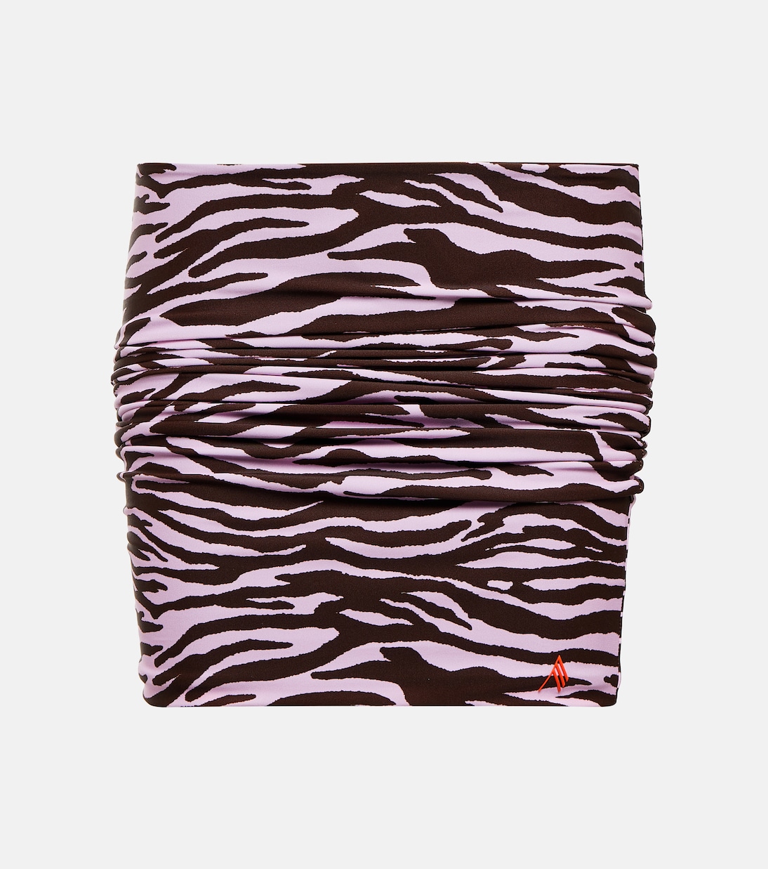 Ruched printed lycra miniskirt | The Attico