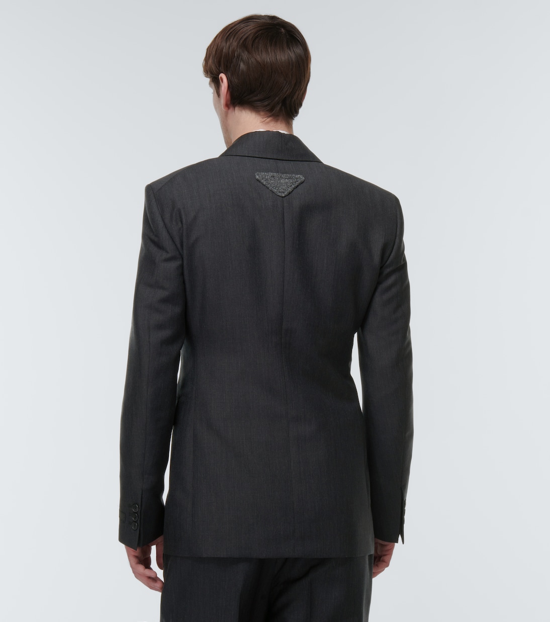 Double-breasted mohair and wool blazer | Prada
