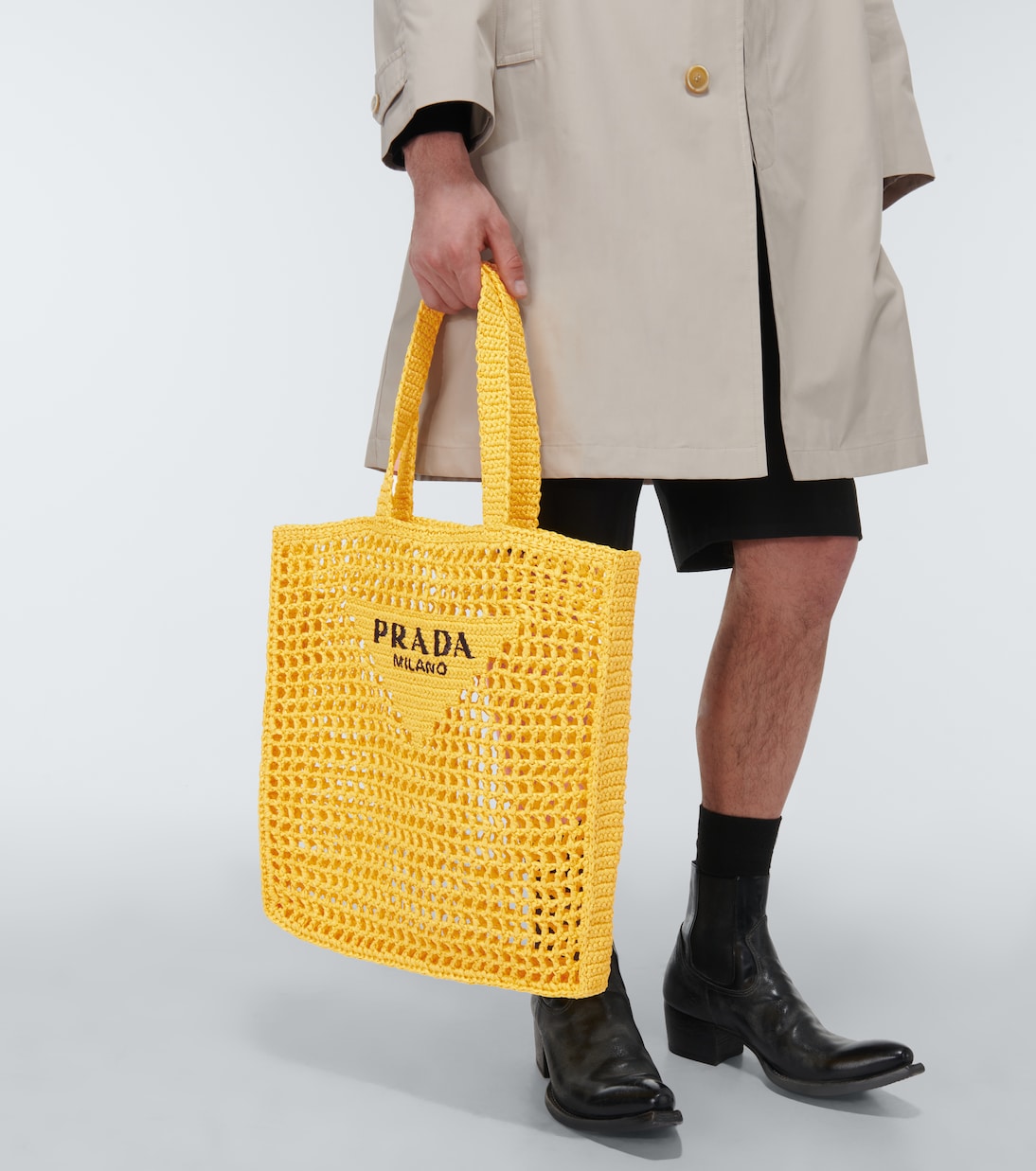 Logo crochet tote bag | Prada