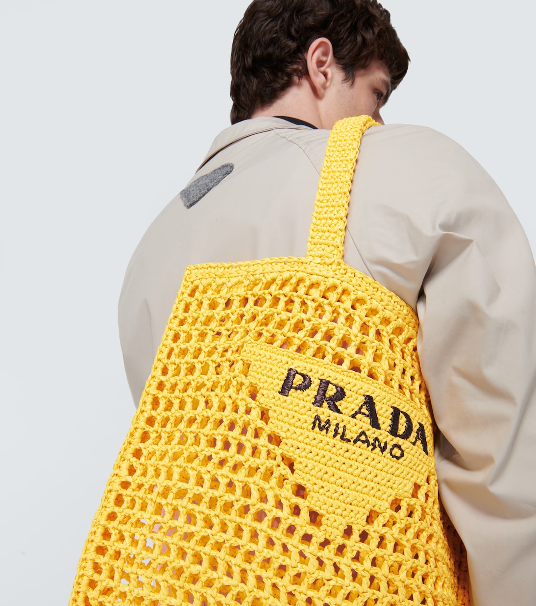 Logo crochet tote bag | Prada