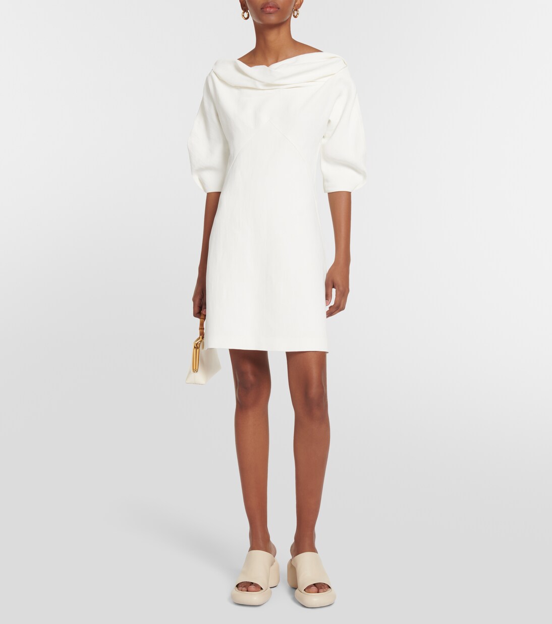 A-line linen-blend minidress | Jil Sander