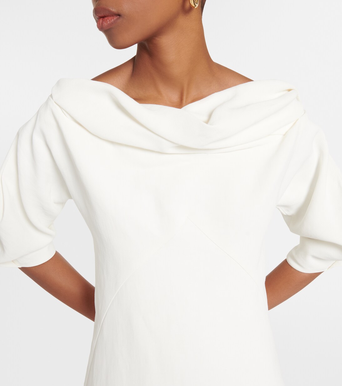 A-line linen-blend minidress | Jil Sander