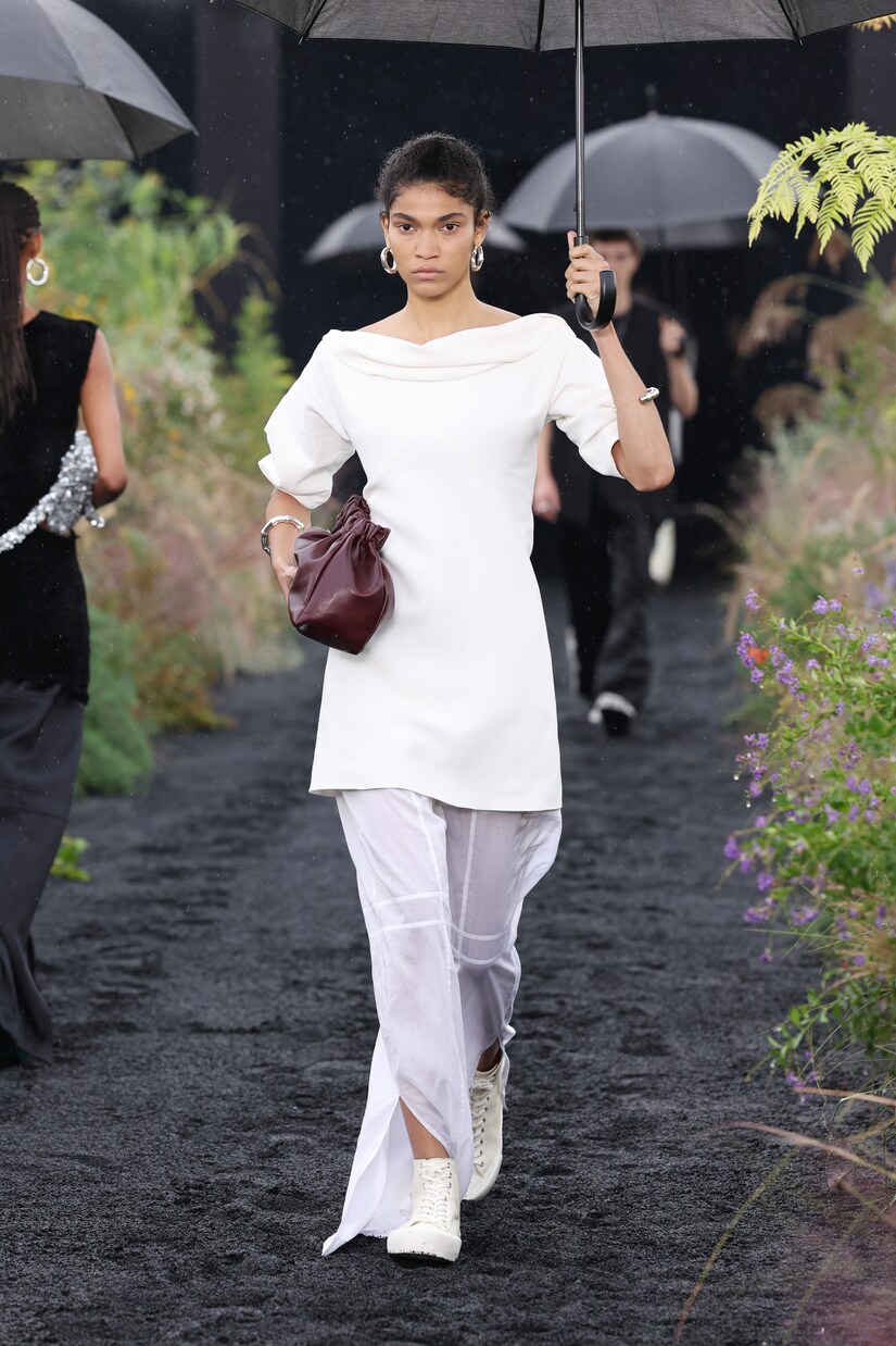 A-line linen-blend minidress | Jil Sander