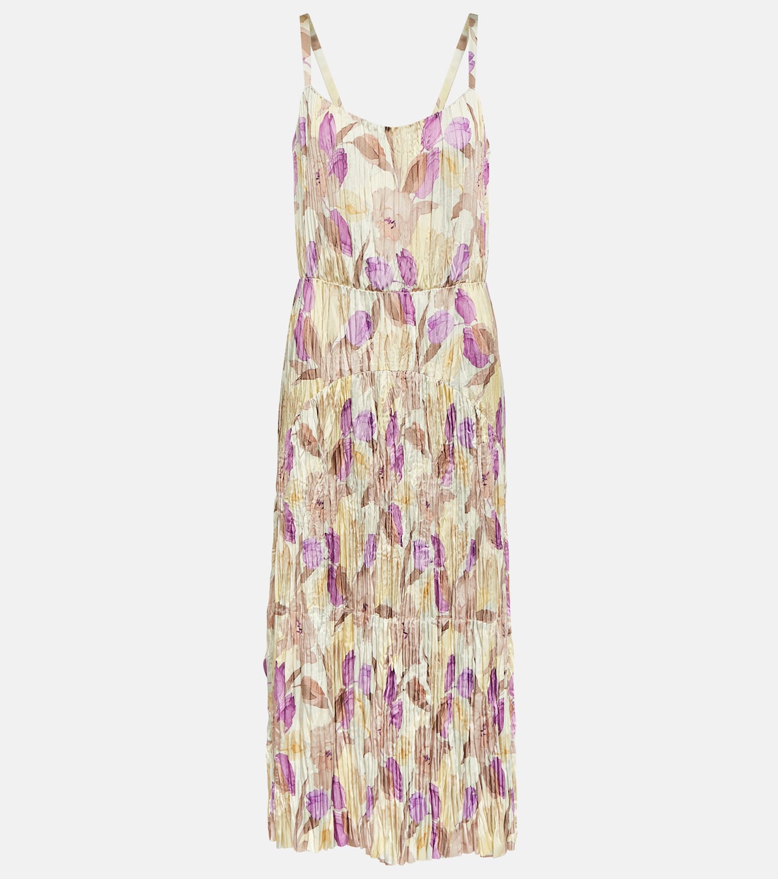 Floral pleated midi dress | Vince