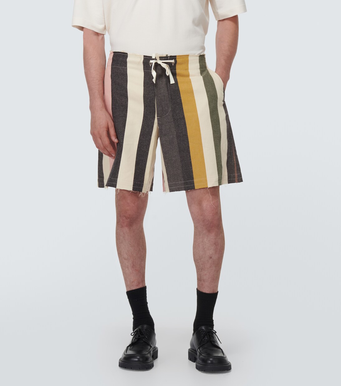Striped cotton shorts | JW Anderson