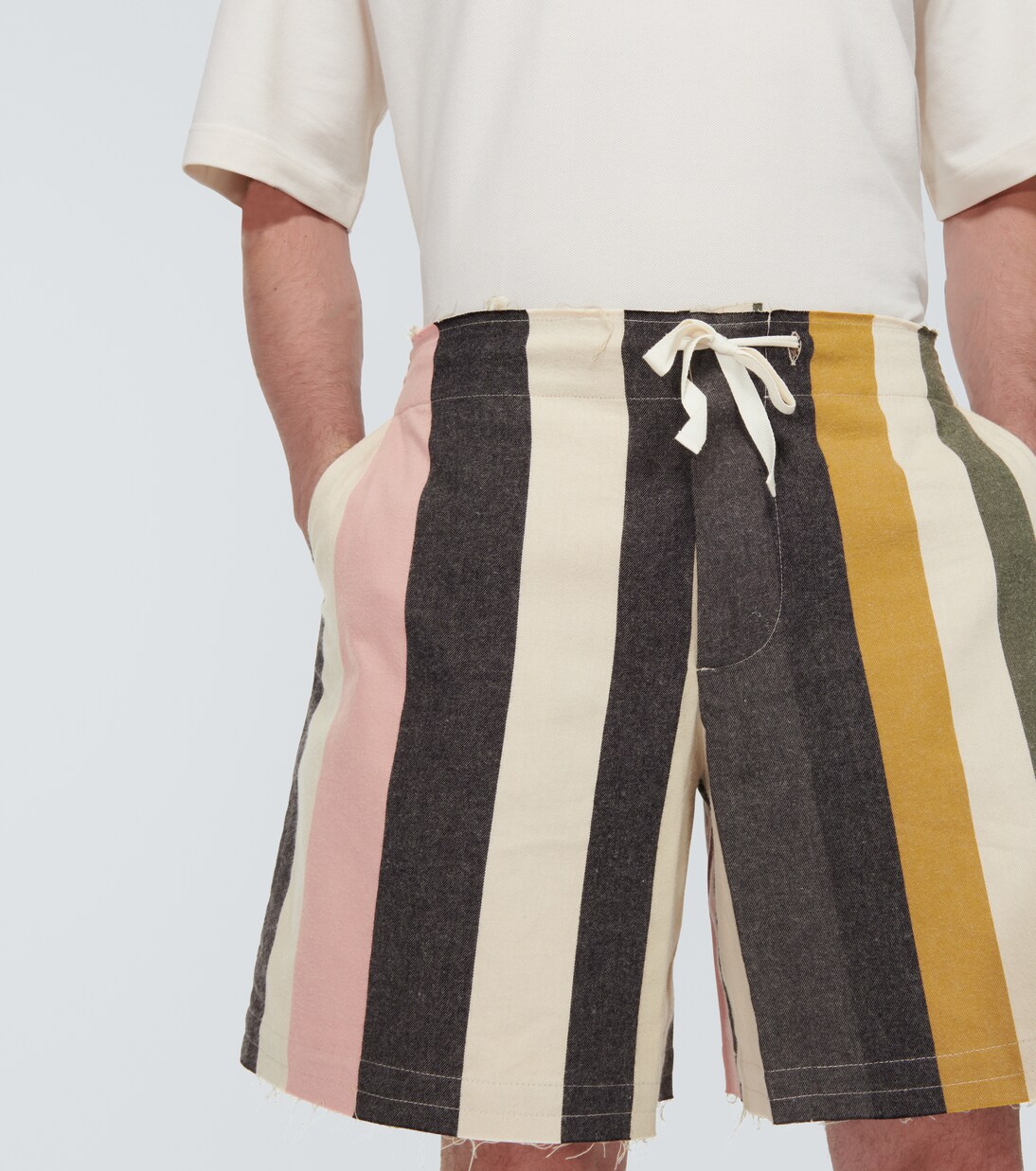 Striped cotton shorts | JW Anderson
