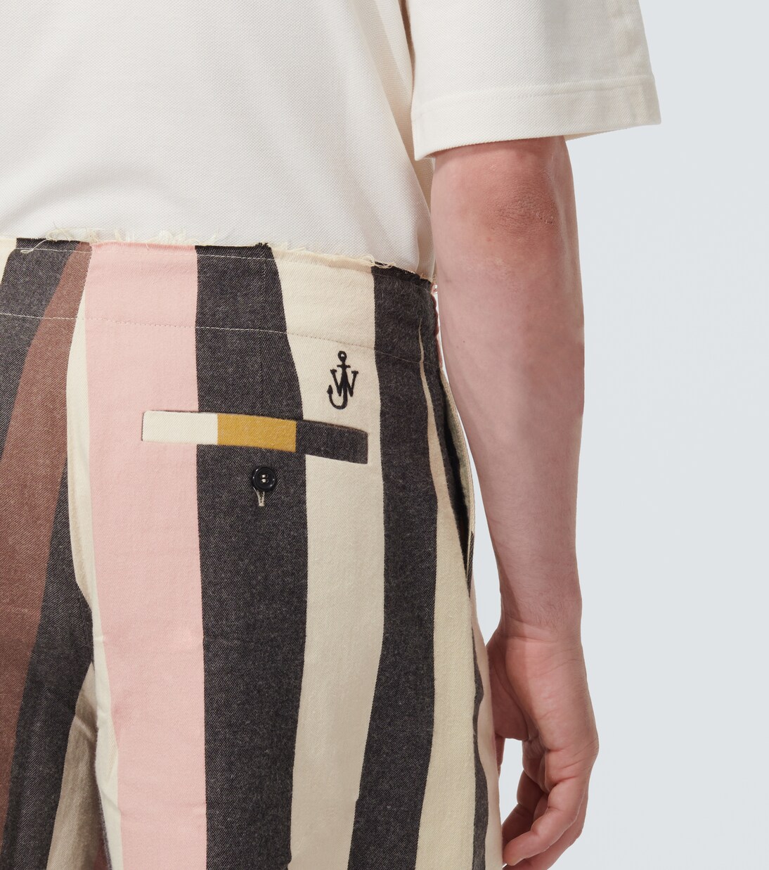 Striped cotton shorts | JW Anderson
