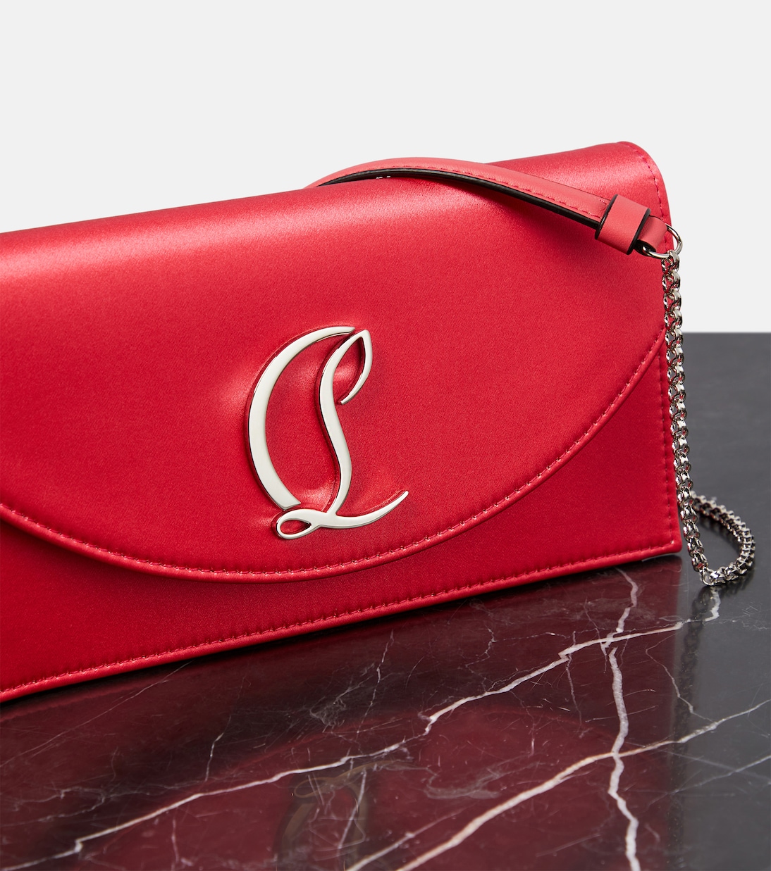 Clutch Loubi54 in raso | Christian Louboutin