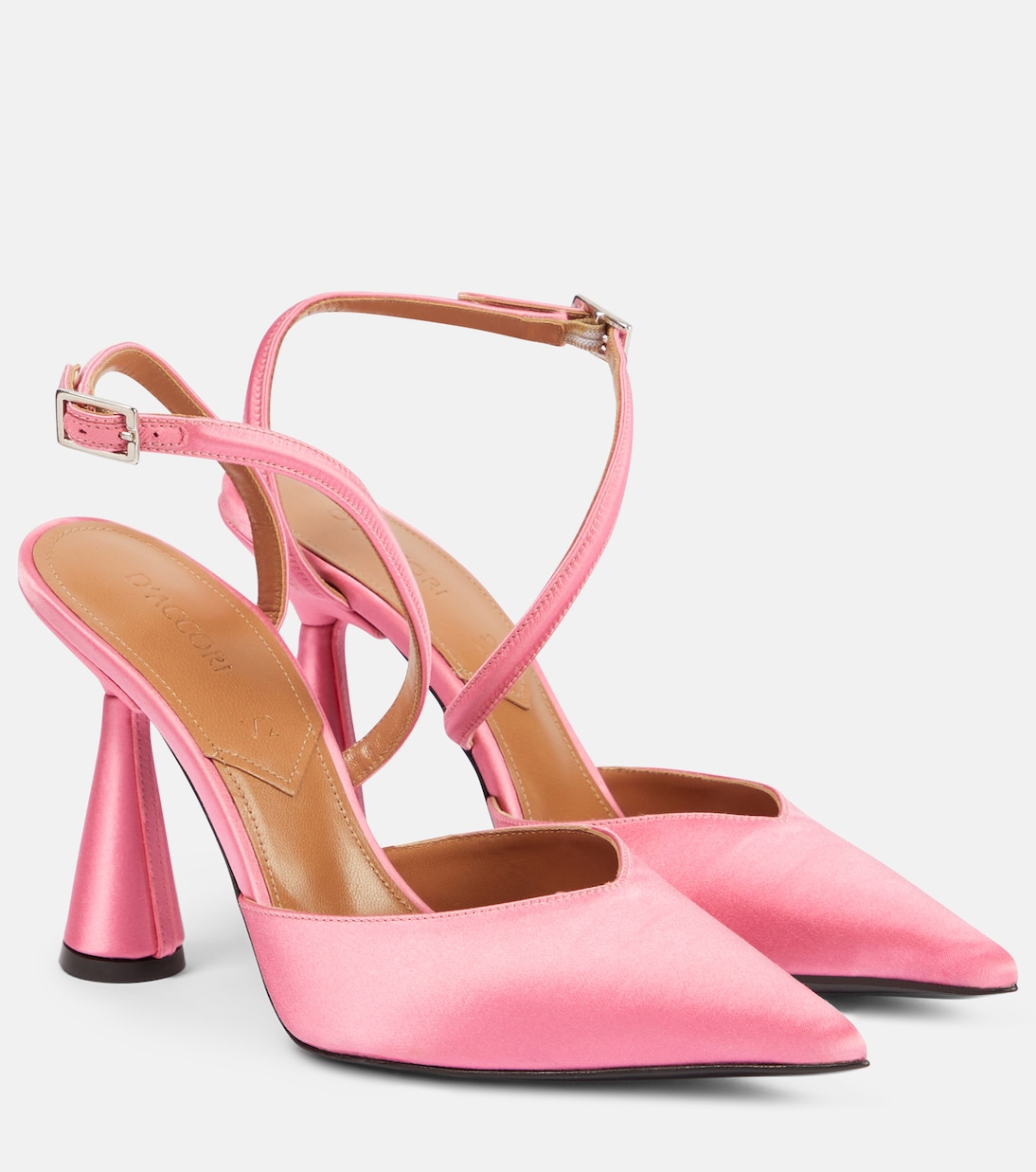 Slingback-Pumps Arya 90 aus Satin | D'Accori