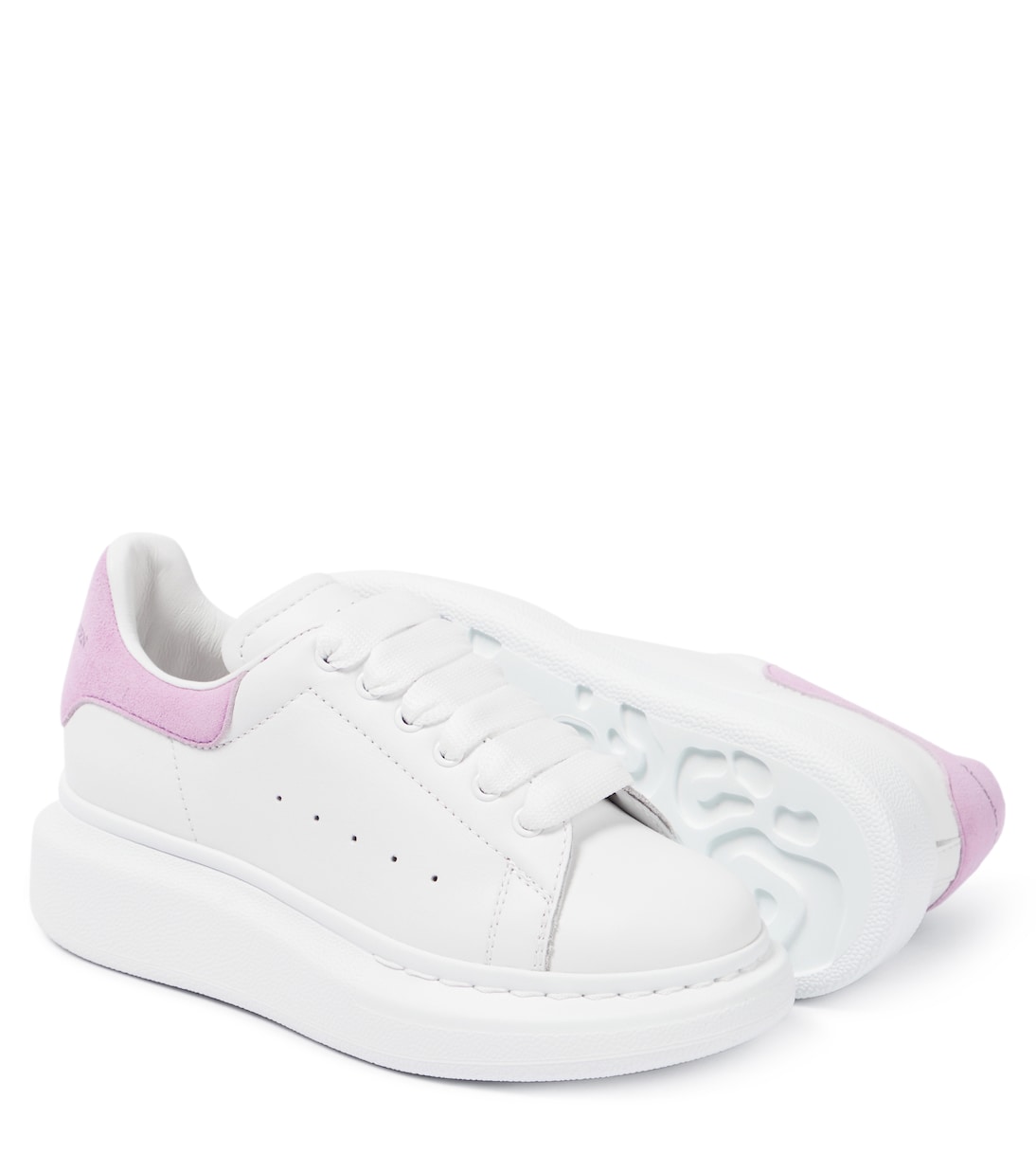 Oversized leather sneakers | Alexander McQueen Kids