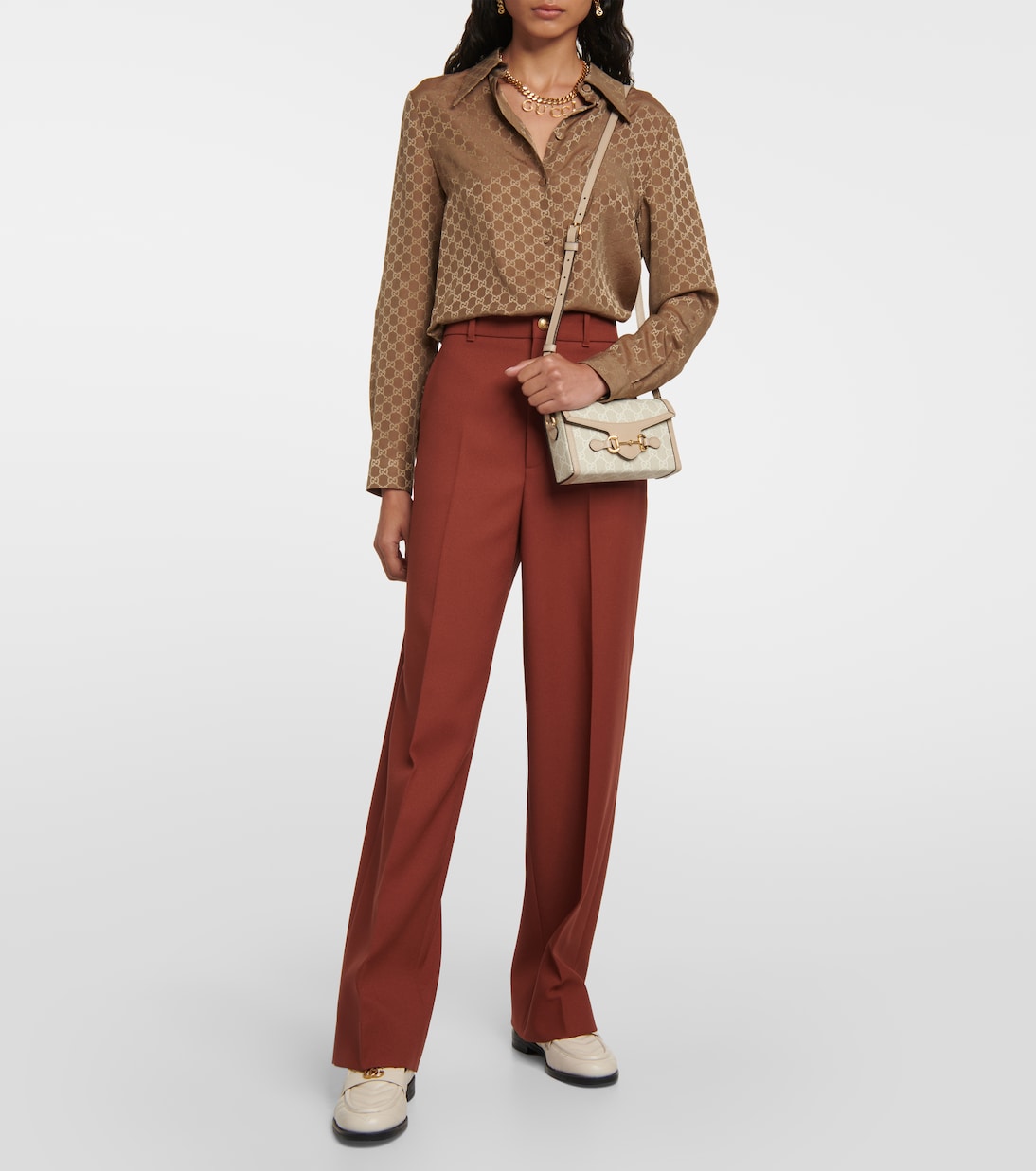 Schultertasche Horsebit 1955 GG Mini aus Canvas | Gucci