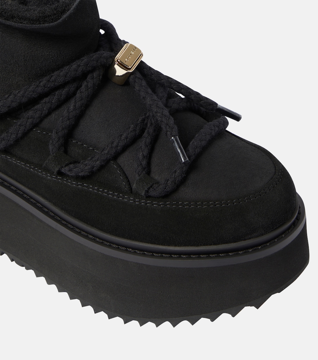 Shearling-trimmed leather ankle boots  | Inuikii