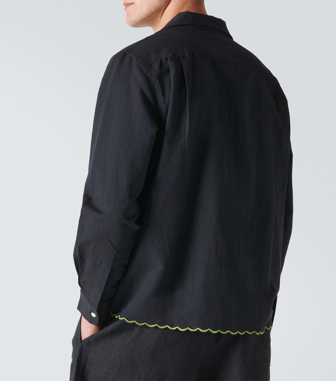 Camicia Rosefinch in lino con ricamo | Bode
