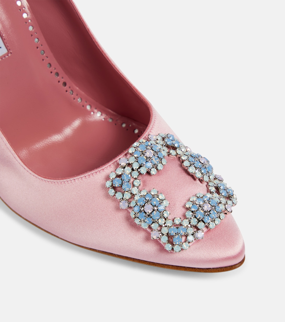 Hangisi 105 embellished satin pumps | Manolo Blahnik