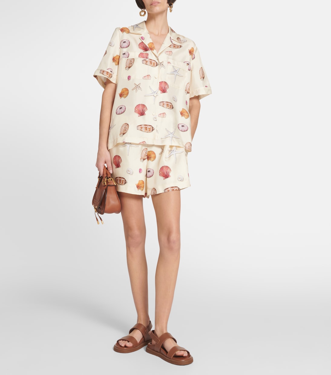 Bedrucktes Hemd aus Seiden-Twill | Chloé