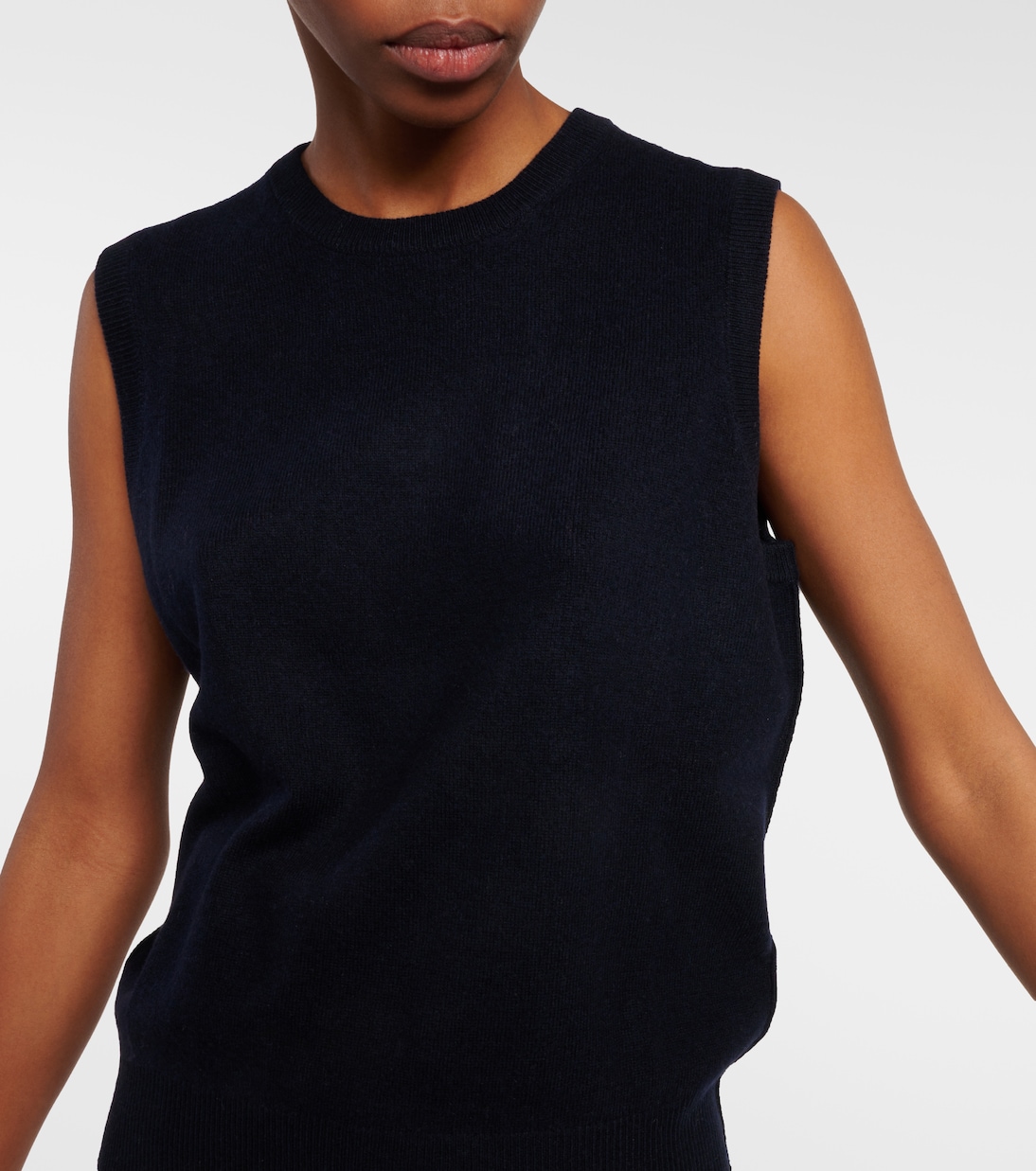 Pull sans manches en laine et cachemire | Jardin des Orangers