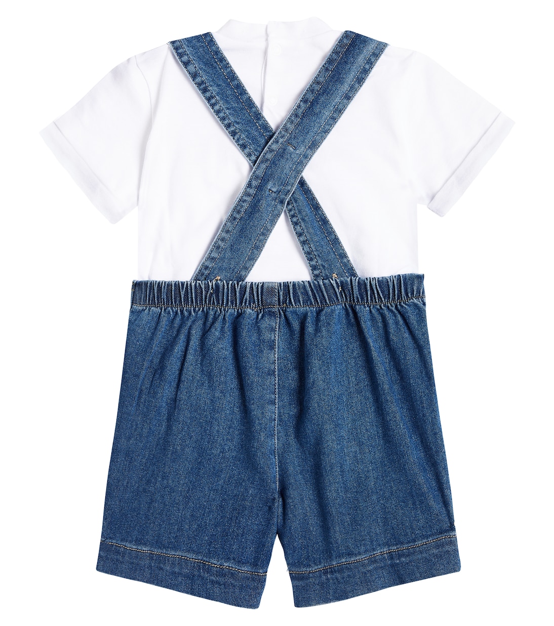 Bébé – Set t-shirt et salopette en coton mélangé | Il Gufo