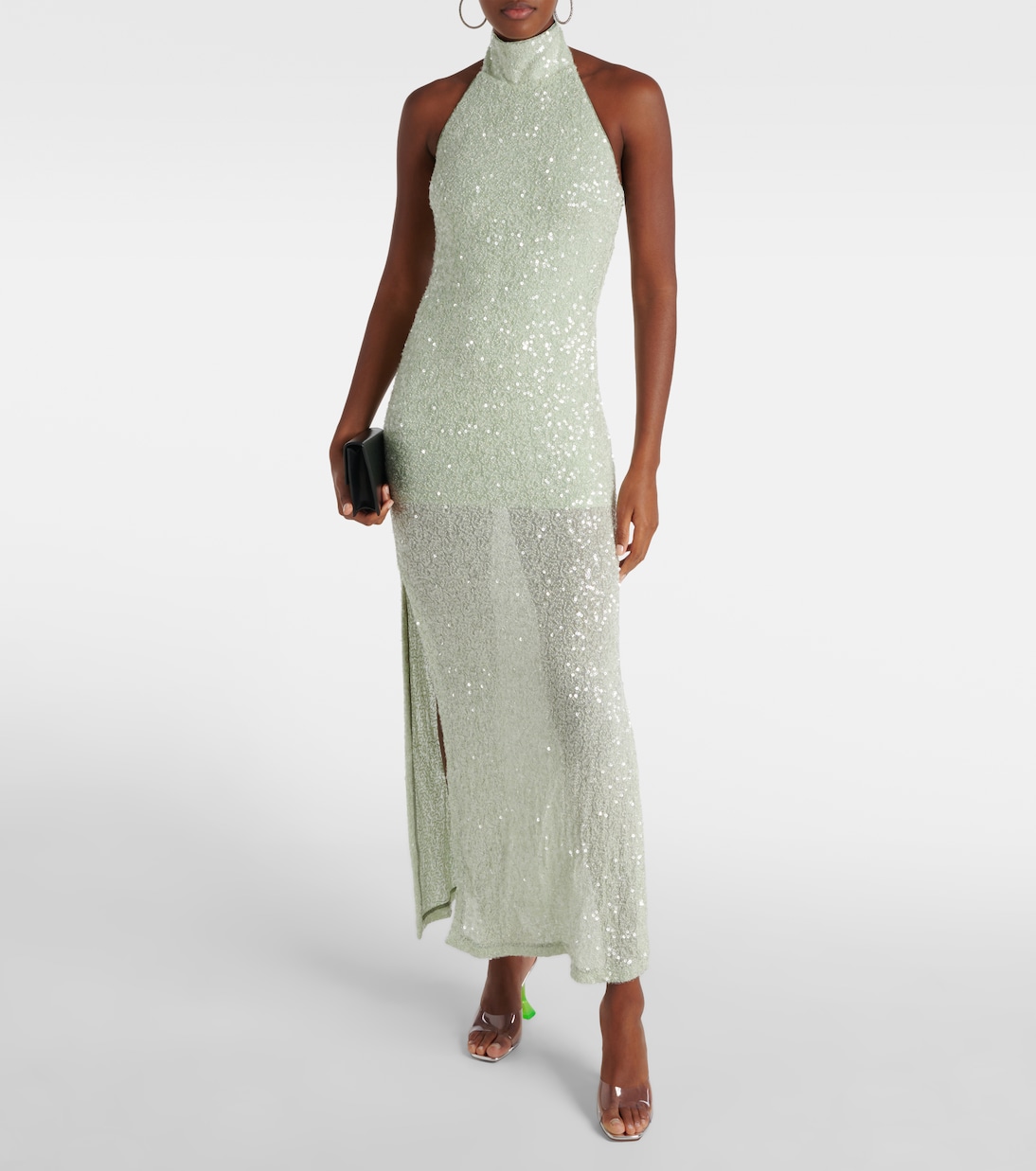 Sequined halterneck gown | Rotate