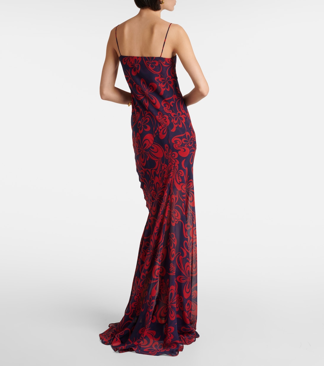 Printed silk georgette maxi dress  | Dries Van Noten