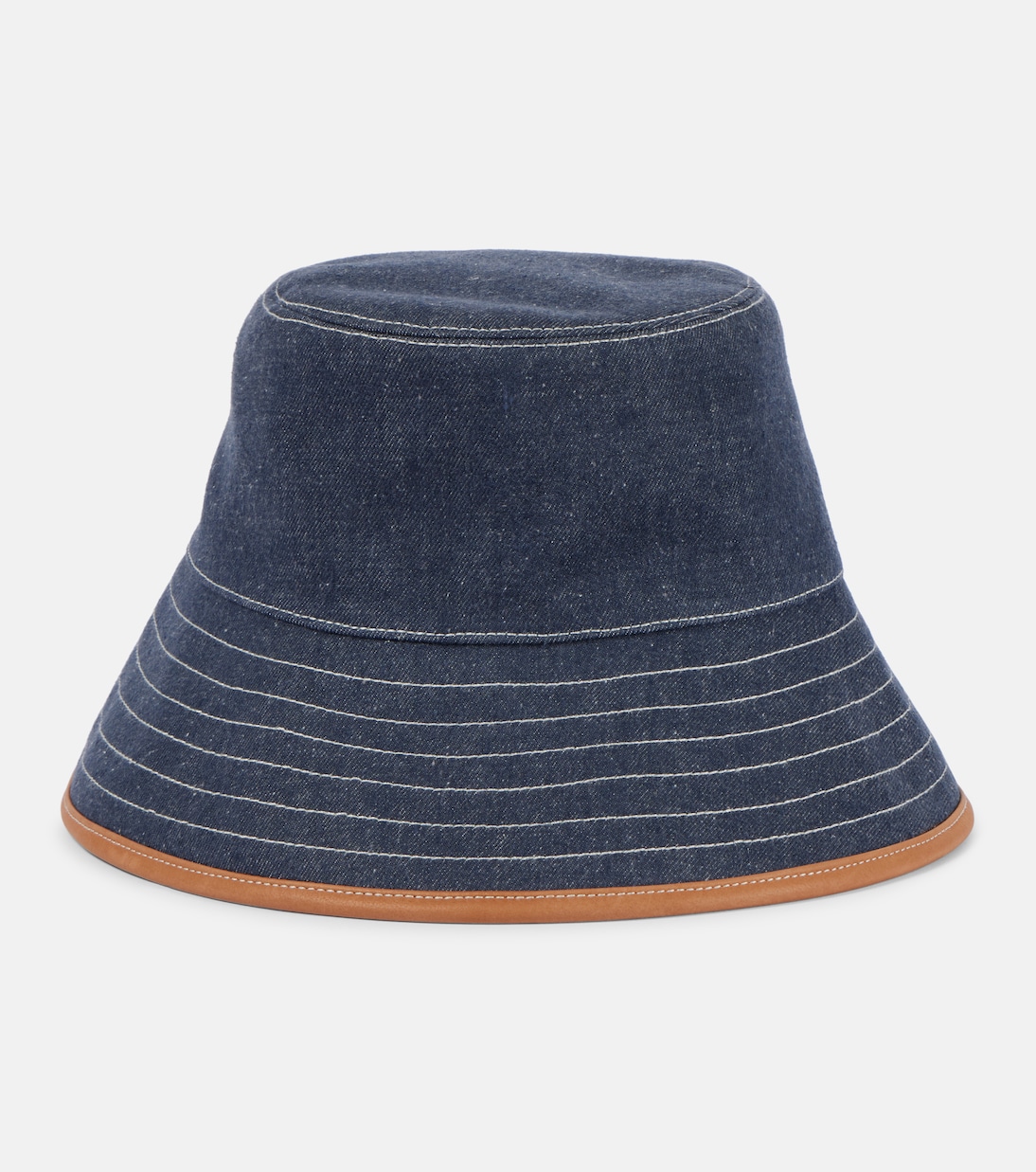 Cappello in denim con finiture in pelle Zita di Loro Piana per stile giovane e trendy