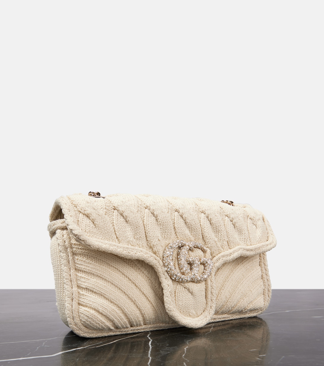 Borsa a spalla GG Marmont Small in maglia | Gucci