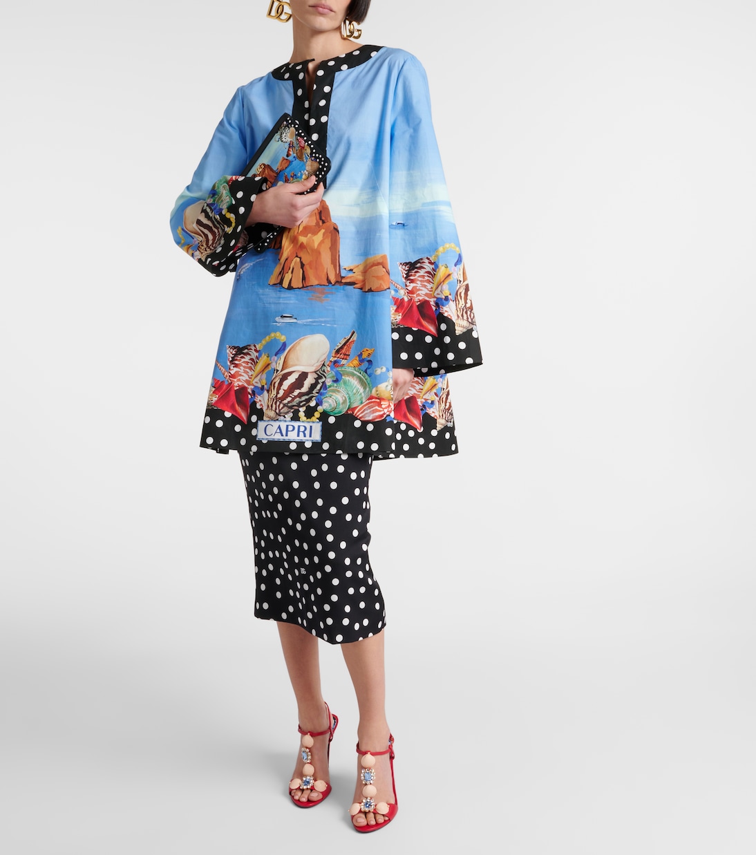 Capri printed cotton kaftan | Dolce&Gabbana
