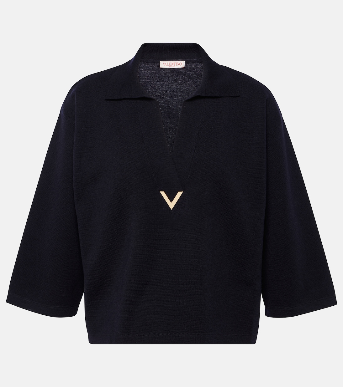 Top de lana virgen con logo | Valentino