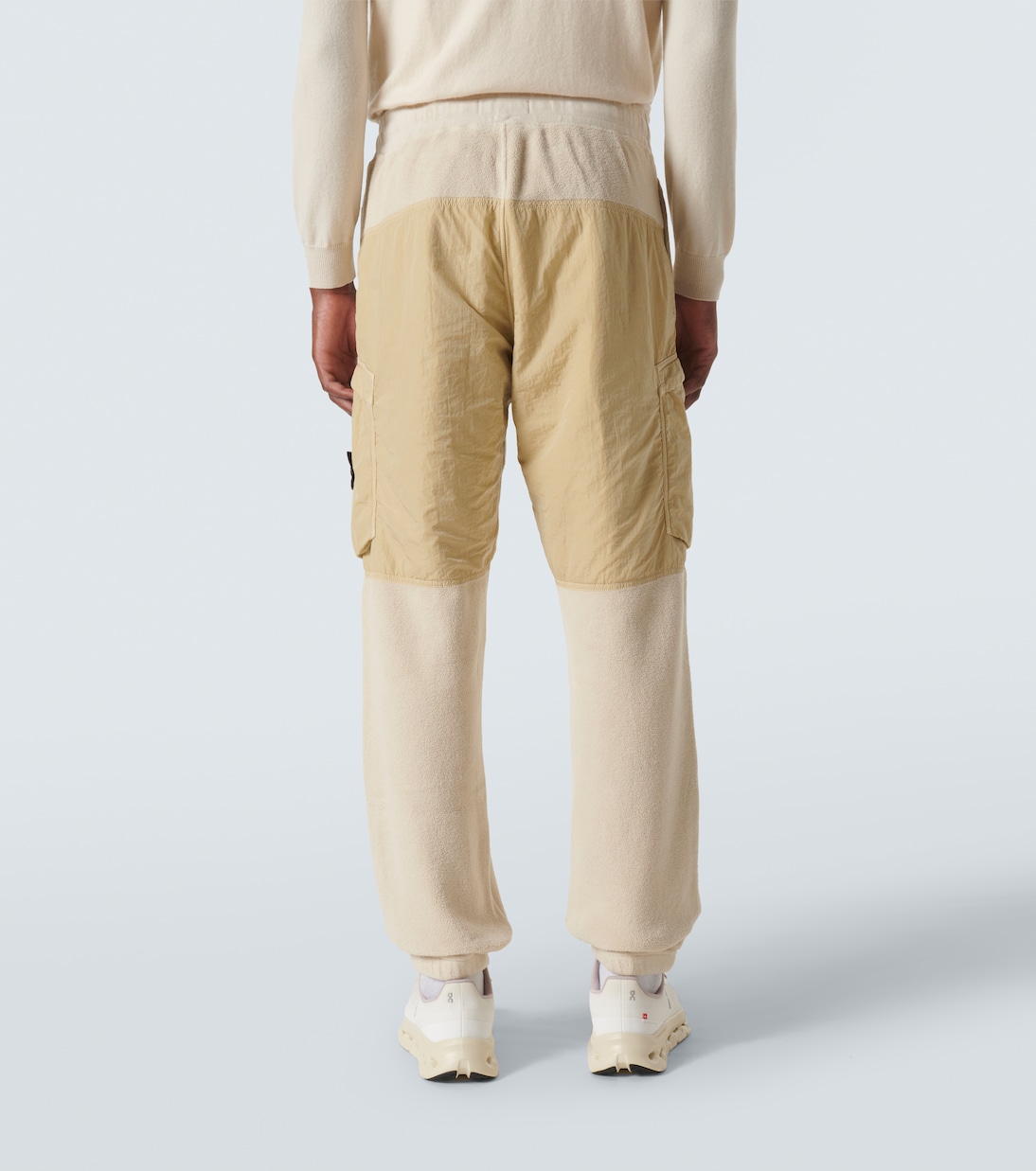 Compass cotton-blend fleece cargo sweatpants | Stone Island