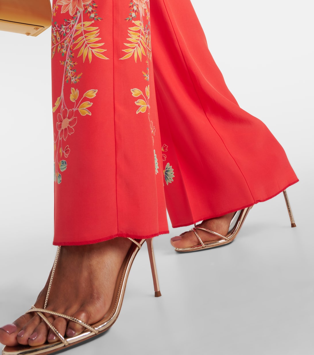 Pantaloni a palazzo in crêpe de chine di seta con stampa | Etro