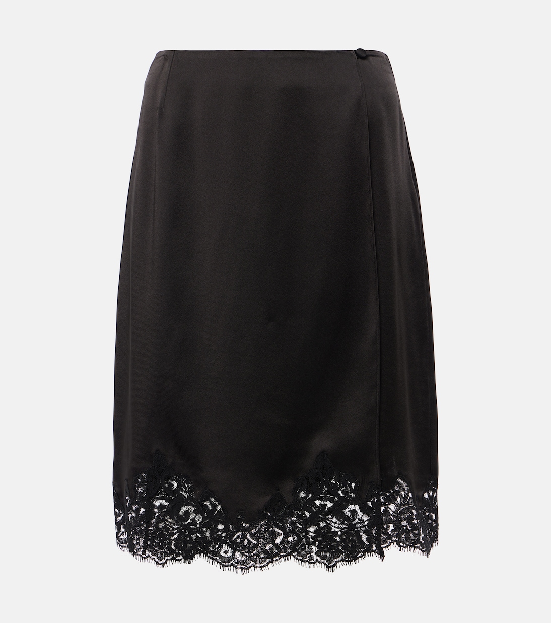 Jupe midi en satin à dentelle | Stella McCartney