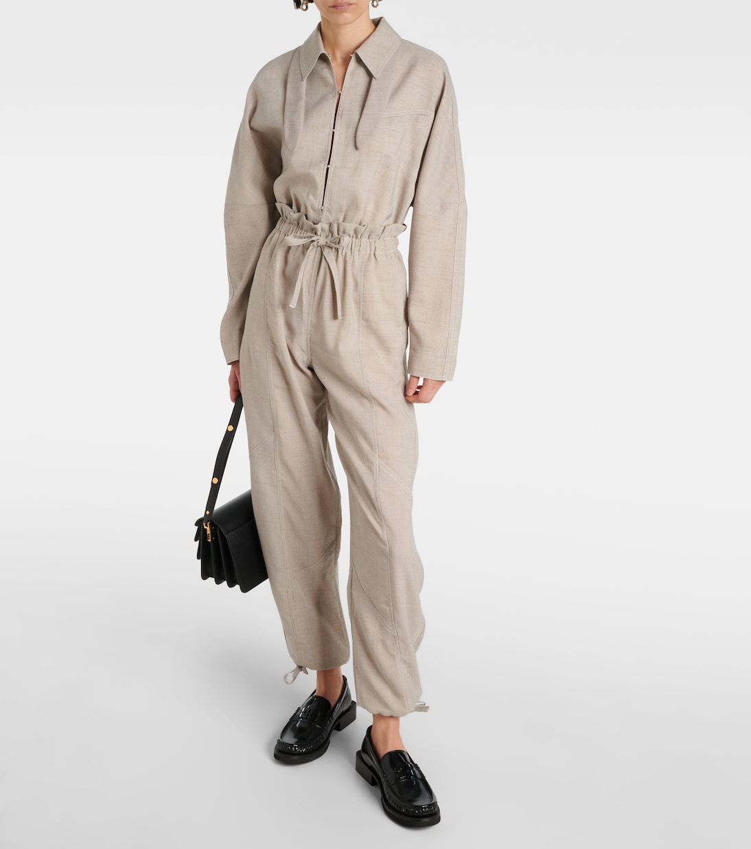 Pantaloni a gamba larga e vita alta | Ganni
