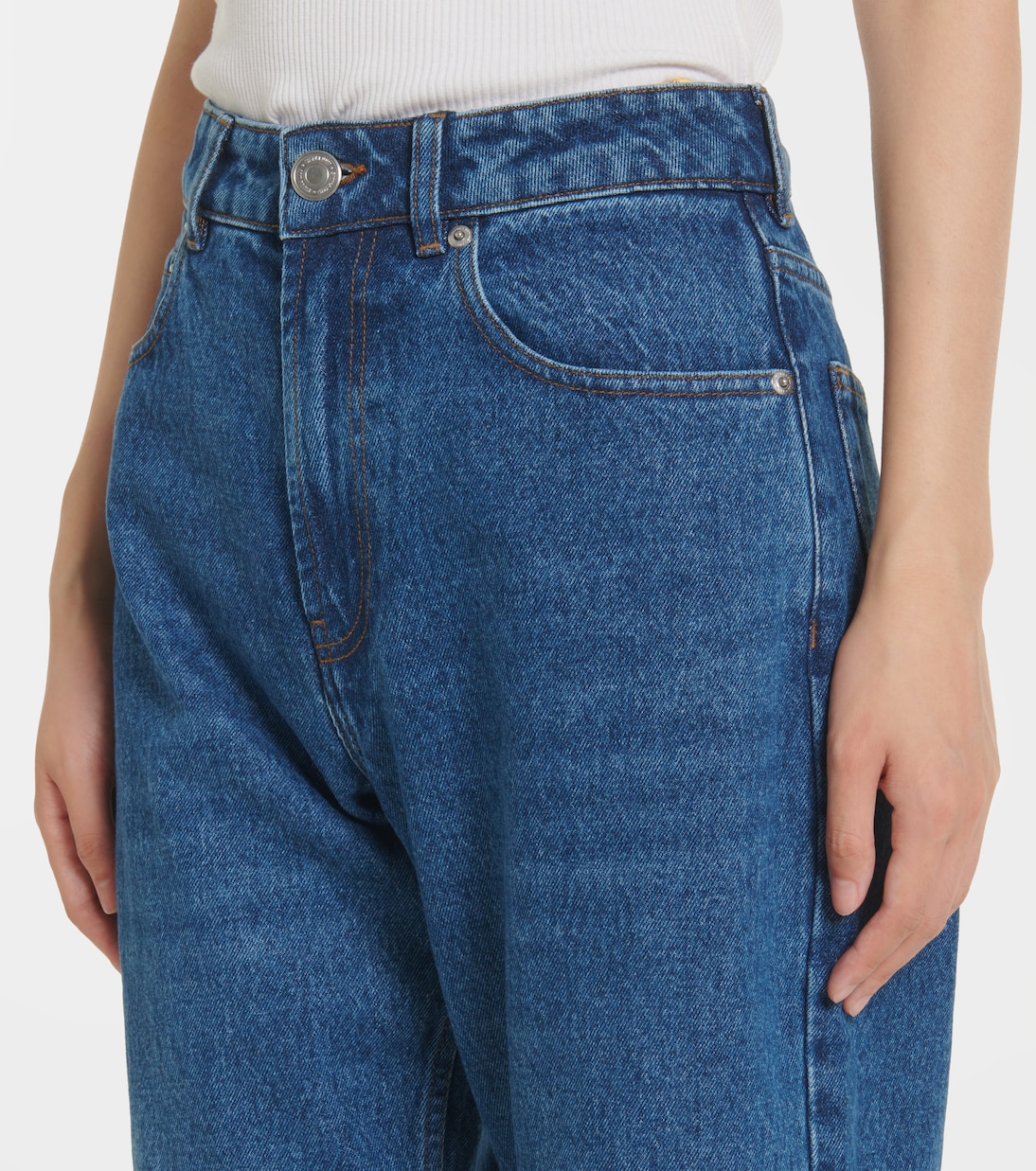 Jeans a gamba larga e vita media | Ami Paris