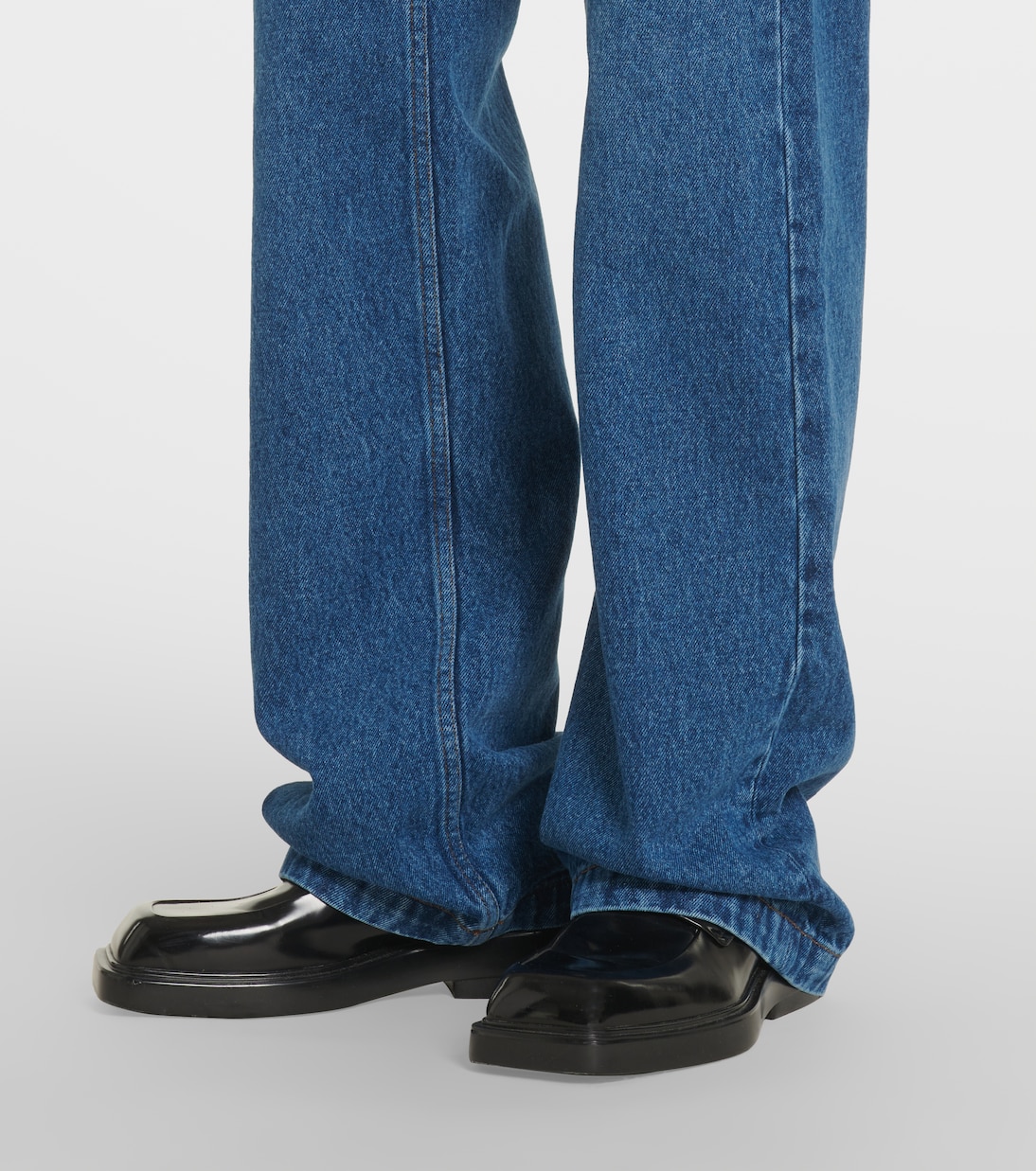 Jeans a gamba larga e vita media | Ami Paris