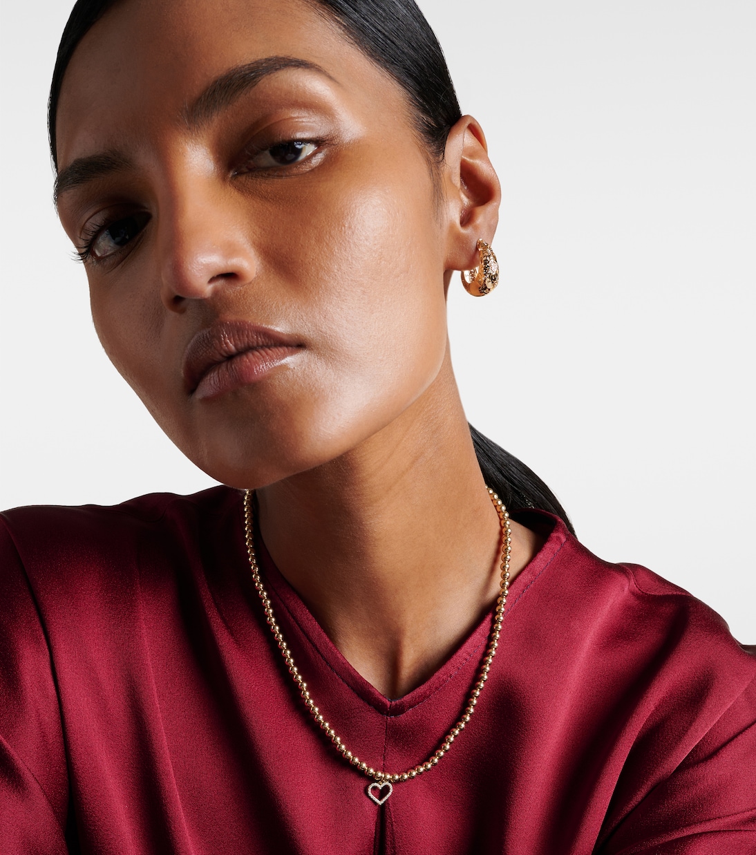 Choker Open Heart en or 14 ct et diamants | Sydney Evan