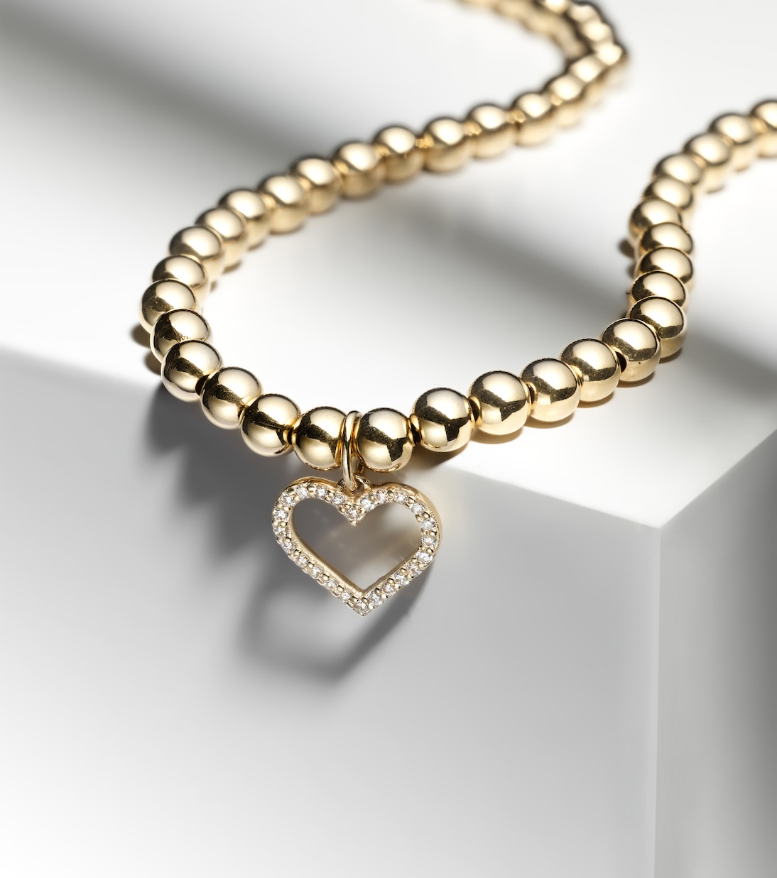 Choker Open Heart en or 14 ct et diamants | Sydney Evan