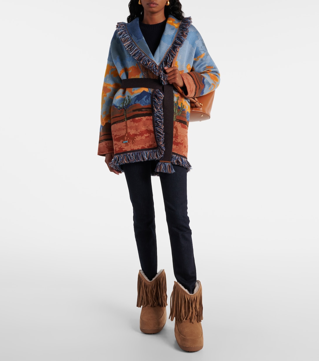 Botas de nieve Cowboy Fringes de piel | Inuikii