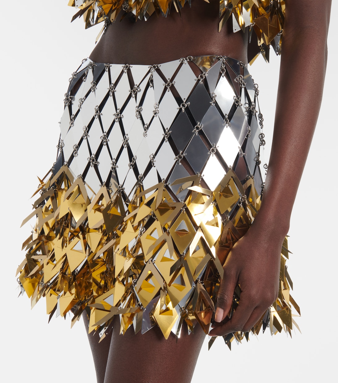 Minigonna con applicazioni metalliche | Rabanne