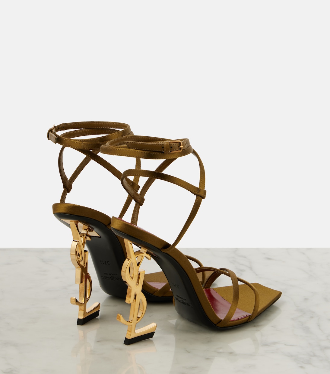 Sandales Opyum 110 en crêpe de satin | Saint Laurent