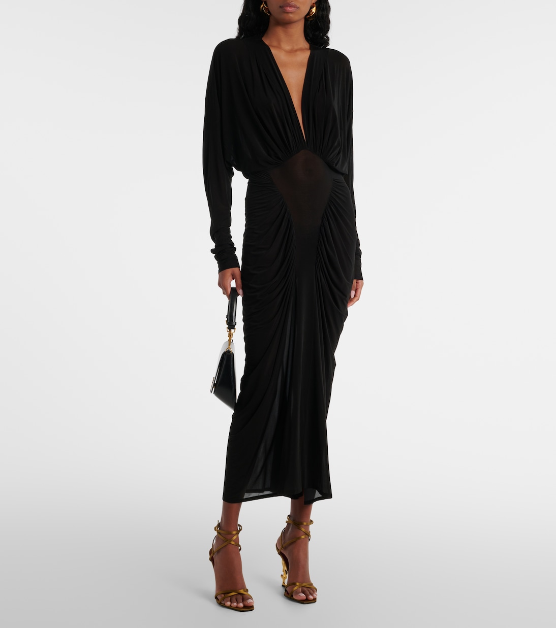 Sandales Opyum 110 en crêpe de satin | Saint Laurent