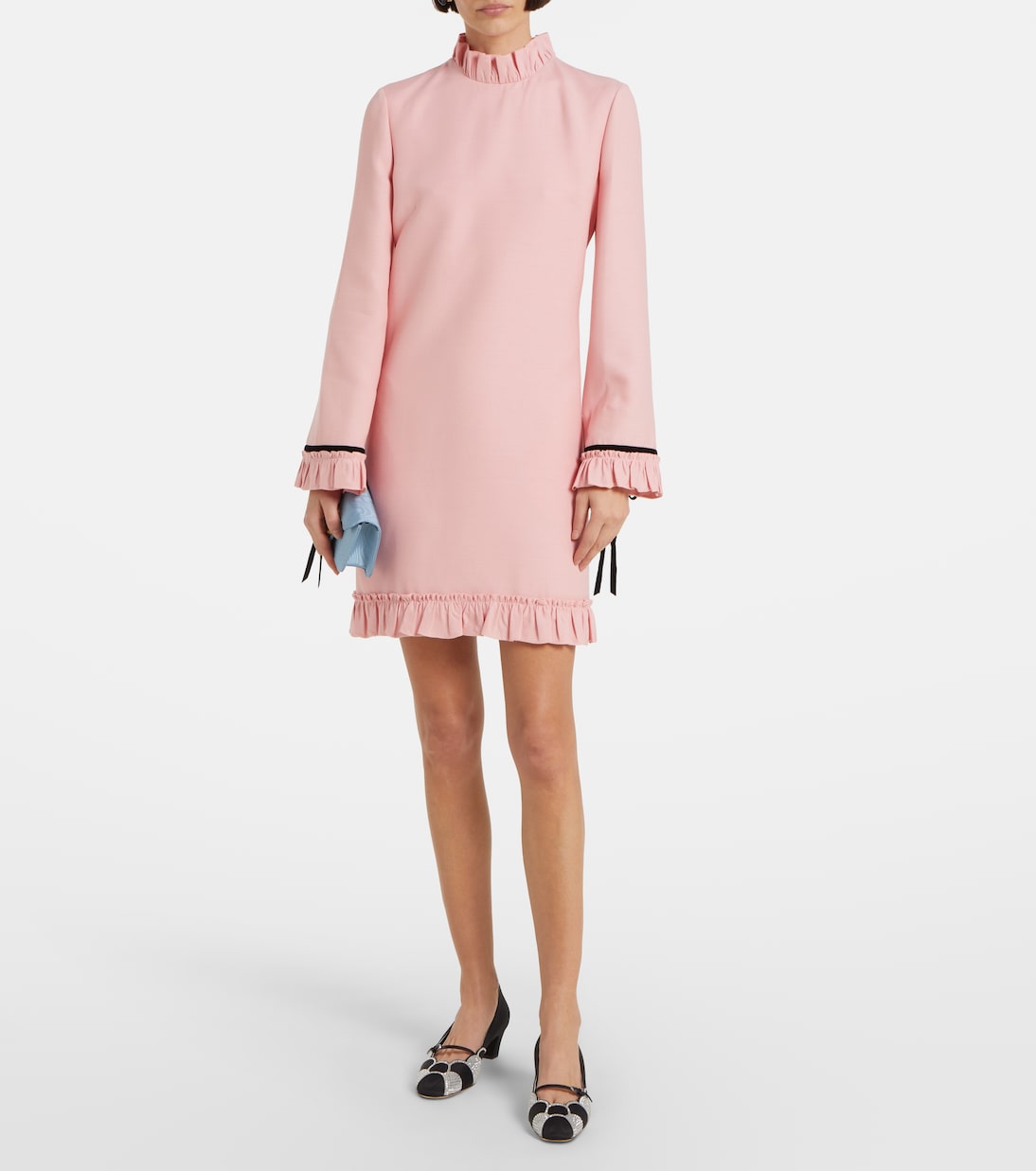 Pumps Bowow 45 in moiré con cristalli | Valentino Garavani